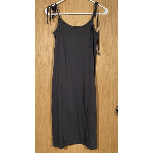 Marine Layer Farrah Slip Dress Tie Shoulder Strap Midi Charcoal Gray Women's XS - Picture 1 of 6